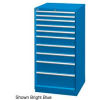 Lista 28-1/4&quot;W Cabinet, 10 Drawer, 161 Compart - Classic Blue, Individual Lock