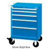 Lista 28-1/4&quot;W Mobile Cabinet, 5 Drawers, 44 Compart - Bright Blue, Master Keyed