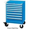 Lista 28-1/4&quot;W Mobile Cabinet, 8 Drawer, 90 Compart - Classic Blue,Individual Lock