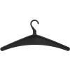 Lorell® Plastic Garment Hanger, 17" Width, Black, Set of 12