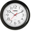 Lorell® 13-1/4" Round Quartz Wall Clock, Plastic Case, Black
