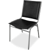 Lorell® Padded Armless Stacking Chair, 20-3/4"W x 19-1/2"D x 35-5/8"H, Black, 4/Carton