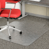 Lorell® Office Chair Mat for Carpet - 53"L x 45"W 0.12" with 12" x 25" Lip - Beveled Edge