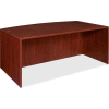Lorell® Bow Front Desk Shel - 72"W x 36"D x 29-1/2"H - Mahogany - Essentials Series