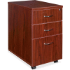 Lorell® Mobile Pedestal - 16"W x 22"D x 28-1/4"H - Mahogany - Essentials Series