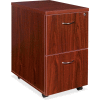 Lorell® Mobile Pedestal - 16"W x 22"D x 28-1/4"H - Mahogany - Essentials Series