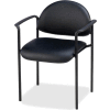 Lorell® Reception Guest Chair, 23-3/4"W x 23-1/2"D x 30-1/2"H, Black Vinyl Seat