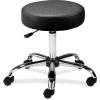 Lorell® Round Vinyl Stool, 16" Diameter Seat, Black