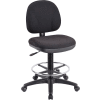 Lorell® Millenia Pneumatic Adjustable Task Stool, 24"W x 24"D x 50-1/2"H, Black