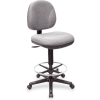 Lorell® Millenia Pneumatic Adjustable Task Stool, 24"W x 24"D x 50-1/2"H, Gray