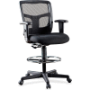 Lorell® Ratchet Back Mesh Mid-Back Stool - Black