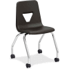 Lorell® Classroom Mobile Chair - Polypropylene - Black - 2/PK