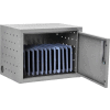 Luxor Wall/Desk Tablet Charging Cabinet For 12 Devices, 19"W x 13"D x 14"H, Gray