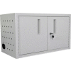 Luxor Wall/Desk Tablet Charging Cabinet For 16 Devices, 25"W x 13"D x 14-1/2"H, Gray