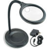Carson DeskBrite Aspheric Magnifier & Desk Lamp, 4", 300 COB LED Lighted 2x Power, Black