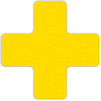 Floor Marking Tape, Yellow, + Shape, 25/Pkg., LM120Y