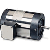 Leeson Motors Motor Washdown Motor-1.5/1HP, 208-230/460V, 1740/1440RPM, TEFC, ROUND, 84 Eff.