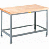 Little Giant® WTS-3048-LL 48"W x 30"D Butcher Block Top Table with Lower Shelf