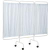 R&B Wire Products PSS-3C Mobile 3-Panel Privacy Screen, 81"L x 69"H, White Vinyl Panels