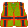 Petra Roc Two Tone Expandable 5-Point Breakaway Safety Vest, Polyester Solid, Lime/Orange, 2XL-5XL