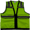 Petra Roc Deluxe 8-Pocket Hi-Viz HD Surveyors Vest, ANSI/ISEA Class 2, Lime, 2X, LVM2-HDSUV-2XL