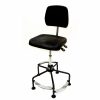 ShopSol Deluxe Industrial Chair with 3-level Steel Footrest and Extra Large Seat