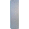 Lyon 9 Door Cell Phone & Laptop Locker With Padlock Hasp, 24"Wx25"Dx84"H, Gray, Assembled