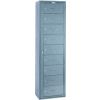 Lyon 9 Door Cell Phone/Laptop Locker With Key Lock, 24"Wx25"Dx84"H, Gray, Assembled