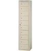 Lyon 10 Door Cell Phone/Laptop Locker With Key Lock, 18"Wx15"Dx78"H, Gray, Assembled
