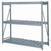 Bulk Storage Rack Starter, 3 Tier, Ribbed Decking, 60"W x 24"D x 60"H Gray
