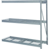 Bulk Storage Rack Add-On, 3 Tier, Wire Decking 72"W x 30"D x 84"H Gray