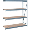 Bulk Storage Rack Add-On, 4 Tier, Particle Board, 72"W x 24"D x 96"H Gray