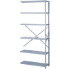 Lyon Steel Shelving 22 Gauge 36"W x 18"D x 84"H Open Style 6 Shelves Gy Add-On