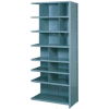 Lyon Shelving Add-On DD8060H - 16 Compartment 8 Heavy-Duty Shelves, 36"Wx12"Dx84"H Gray