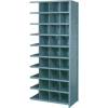 Lyon Shelving Add-On DD8100H - 36 Compartment 10 Heavy-Duty Shelves, 36"Wx12"Dx84"H Gray