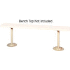 Lyon Locker Bench Steel Pedestals PP58182 - No Top, Putty, Price for Pack of 2