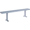 Lyon Locker Bench Aluminum Top & Pedestals NF5826 - 108"W x 9-1/2"D x 17-1/8"H