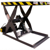 Omni Metalcraft Hydraulic Scissor Lift Table SLHL-10-35-1500-24-48-110/HP Hand Operated 1500 Lb Cap.
