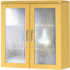 Safco® Aberdeen Series Glass Display Cabinet Maple