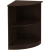 Safco® Medina Series Quarter-Round Corner 2 Shelf Bookcase Mocha