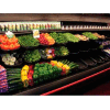 Curved Front Basket W/O PTM, 16"L x 26"W x 2-1/2"H, Plastic, Black
