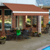 Awntech MTL8-EXE-BT Retractable Awning Left Motor 8'W x 11/16'H x 7'D Burgundy/Tan