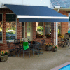 Awntech MTL16-154-DB, Retractable Awning Left Motor 16'W x 10'D x 10"H Dusty Blue