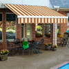 Awntech MTL8-254-WTTER, Retractable Awning Left Motor 8'W x 7'D x 10"H Tan/Terra/White
