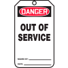 Accuform MDT246CTP Danger Out Of Service Tag, PF-Cardstock, 25/Pack