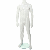 GEN1HLH1144 Male Mannequin - Headless, Arms at Side, Legs Slightly Bent -White