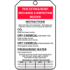 Accuform MGT208PTP Fire Extinguisher Recharge & Inspection Tag, RP-Plastic, 25/Pack