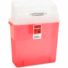 Medline MDS705203H Biohazard Patient Room Sharps Container, 3 Gallon, 14"W x 6"D x 16"H, Red