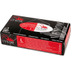 Medline Venom® Medical/Exam Nitrile Gloves, Powder-Free, Black, Large, 100/Box, MG6113