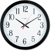 Howard Miller® Gallery Wall Clock, 16" Overall Diameter, Black Case, 1 AA